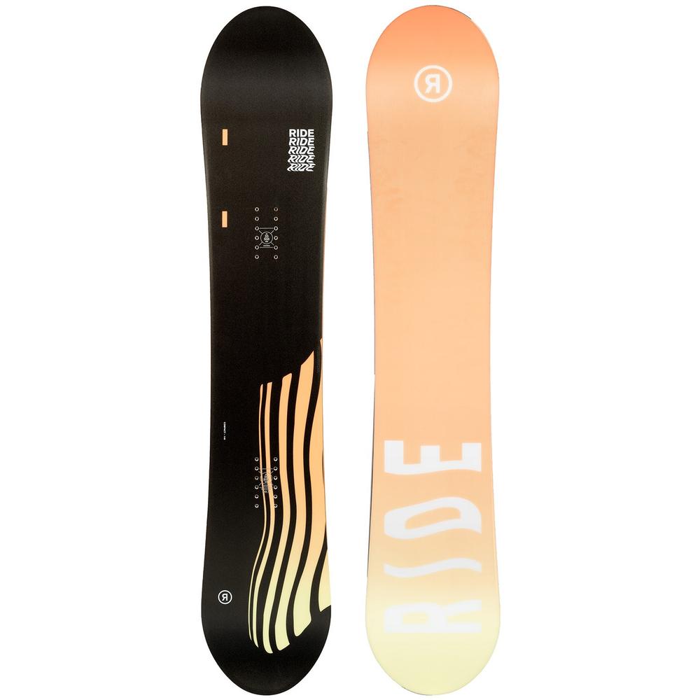 Ride Compact Snowboard Womens Black Orange 138