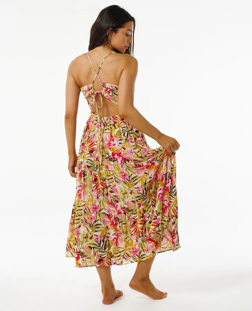 Rip Curl Copacabana Midi Dress White Pink