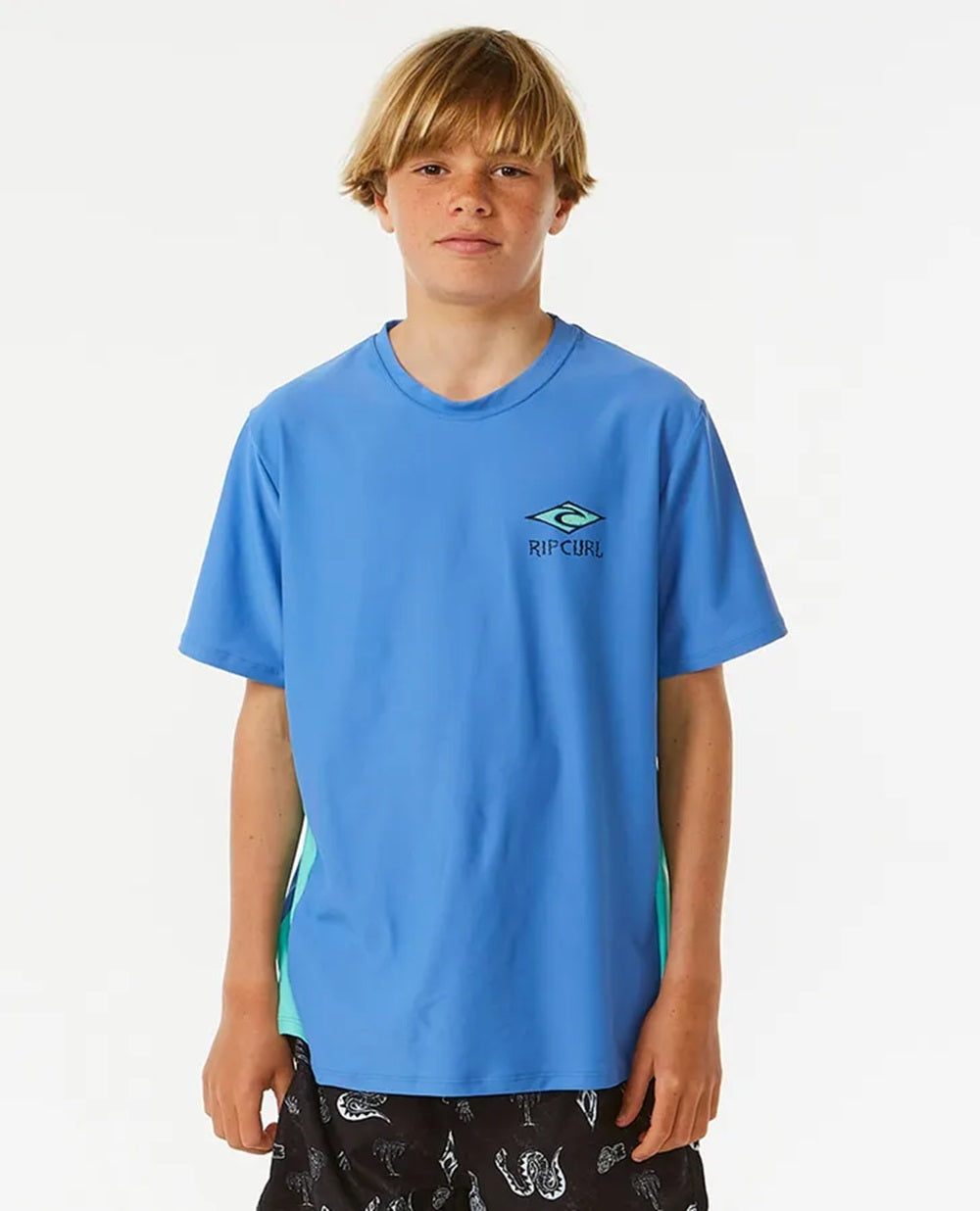Rip Curl Lost Islands Logo Youth UPF50 Blue Green