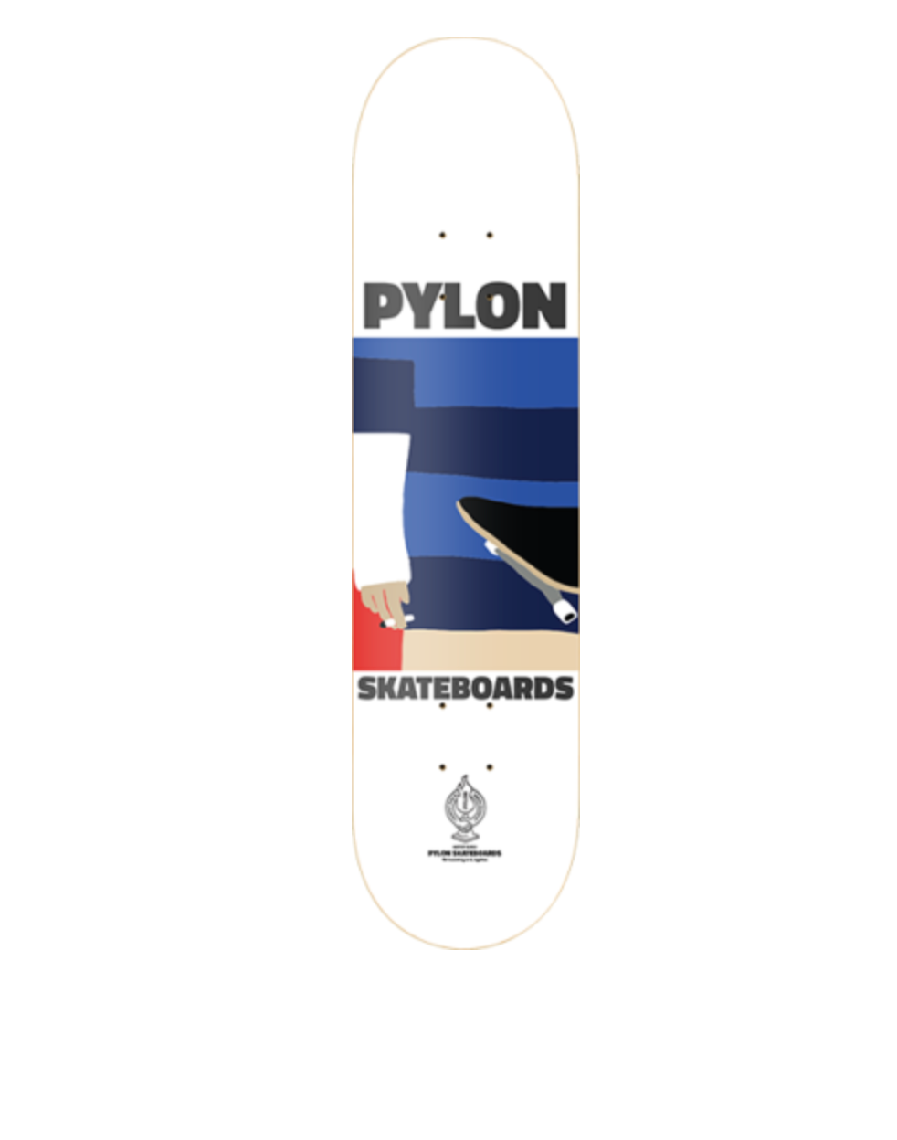 Pylon Walking Skateboard Deck Blue 8.75