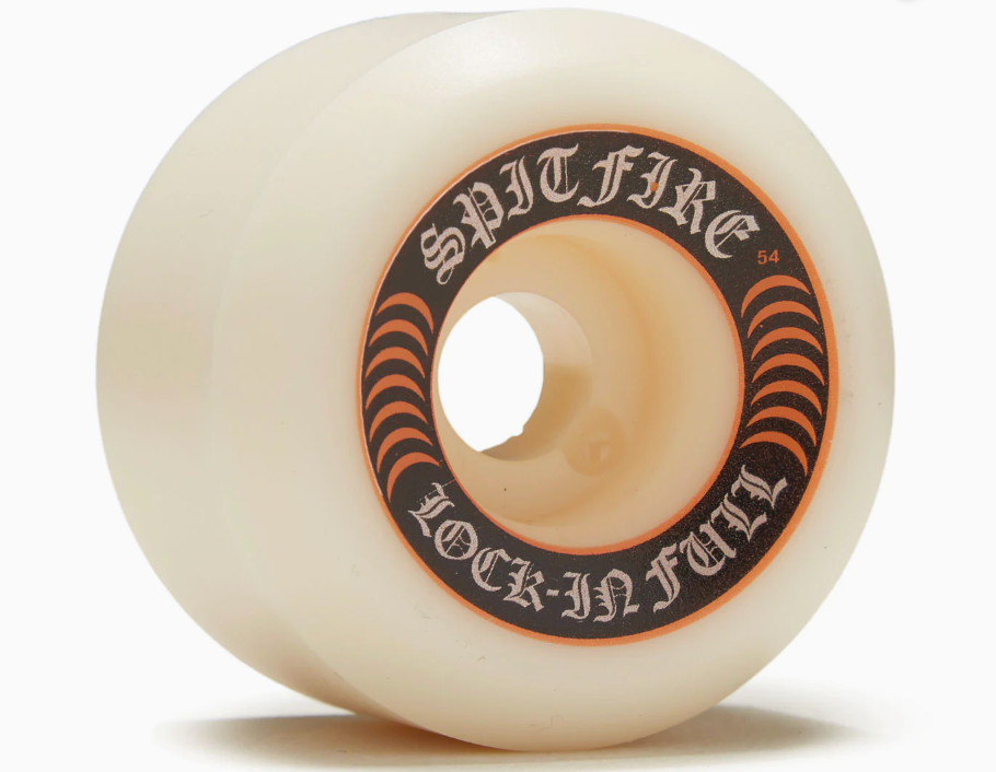 Spitfire Lock In Full F4 Wheels Set White Black Orange 54mm/99d