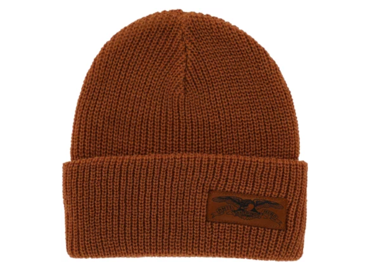 Anti Hero Stock Eagle Label Beanie Brown OneSize
