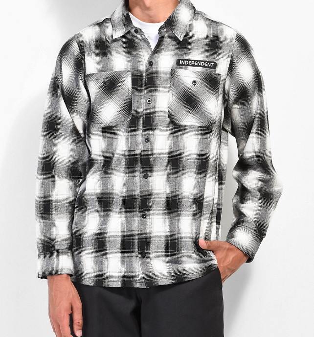 Independent Tilden Flannel Black White M
