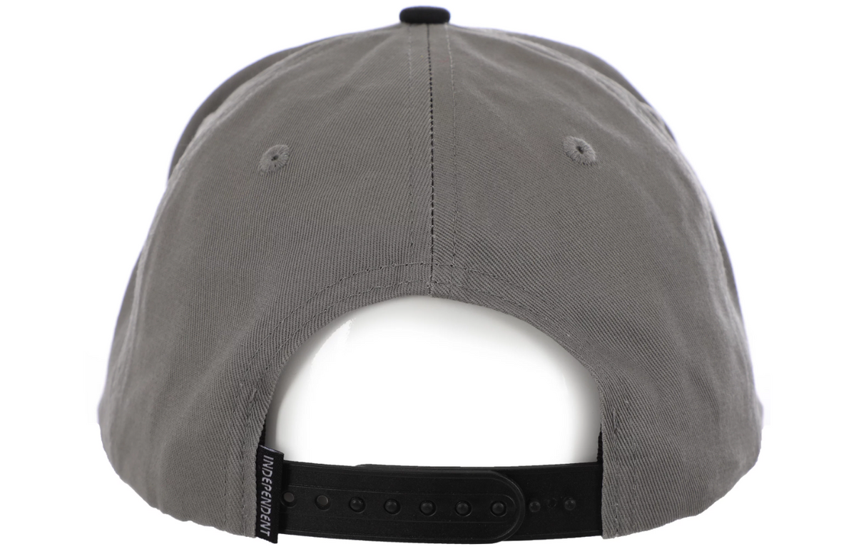 Independent Groundwork Mid Profile Hat Grey Black Red Snapback