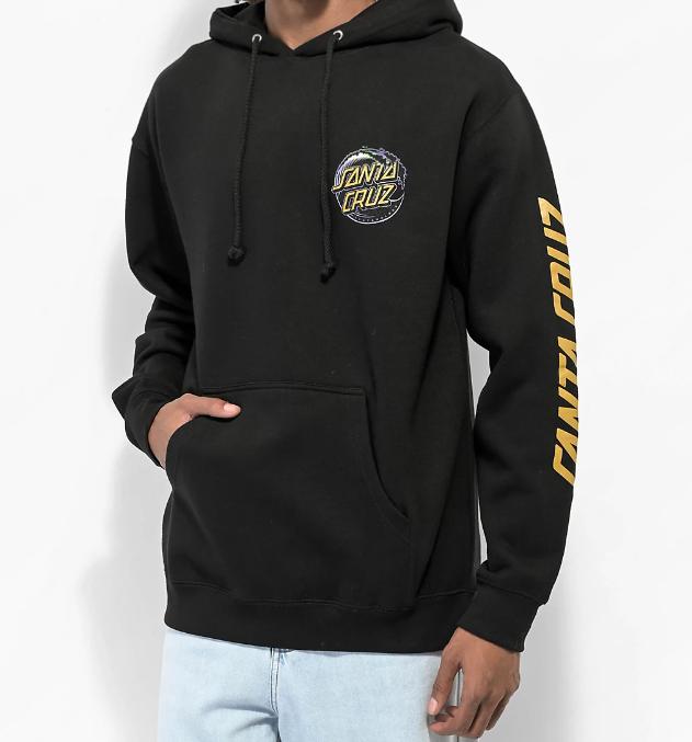 Santa Cruz Holo Wave Dot Hoodie Relaxed Mineral Wash