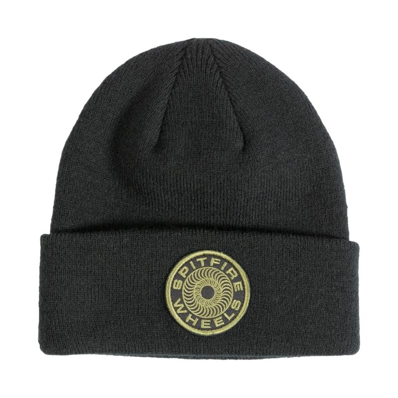 Spitfire Classic 87 Swirl Patch Beanie Black Olive OneSize