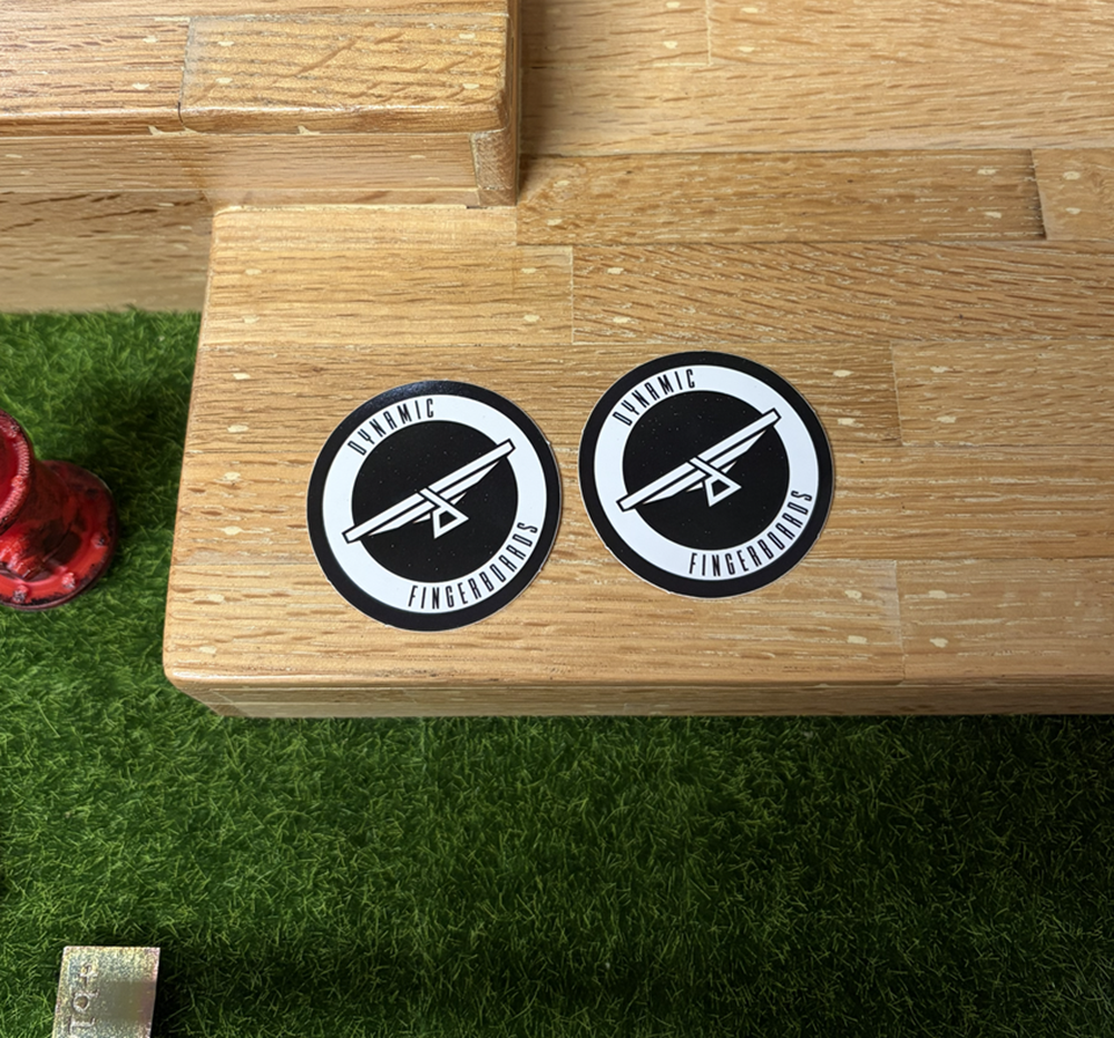 Dynamic Fingerboard Wings Trucks Sticker Black 1.5 (2pack)