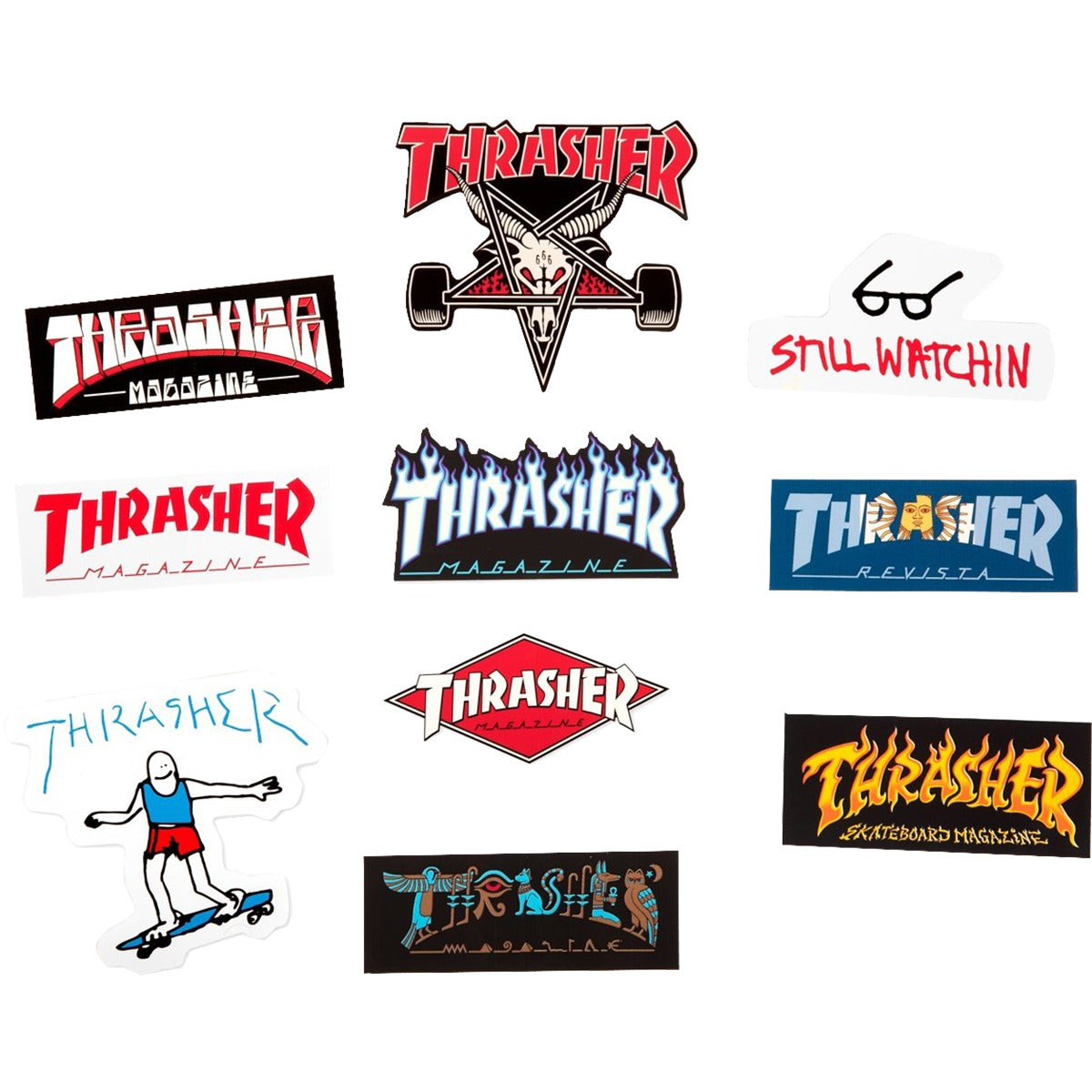 Thrasher 10 Pack Stickers Collage Assorted