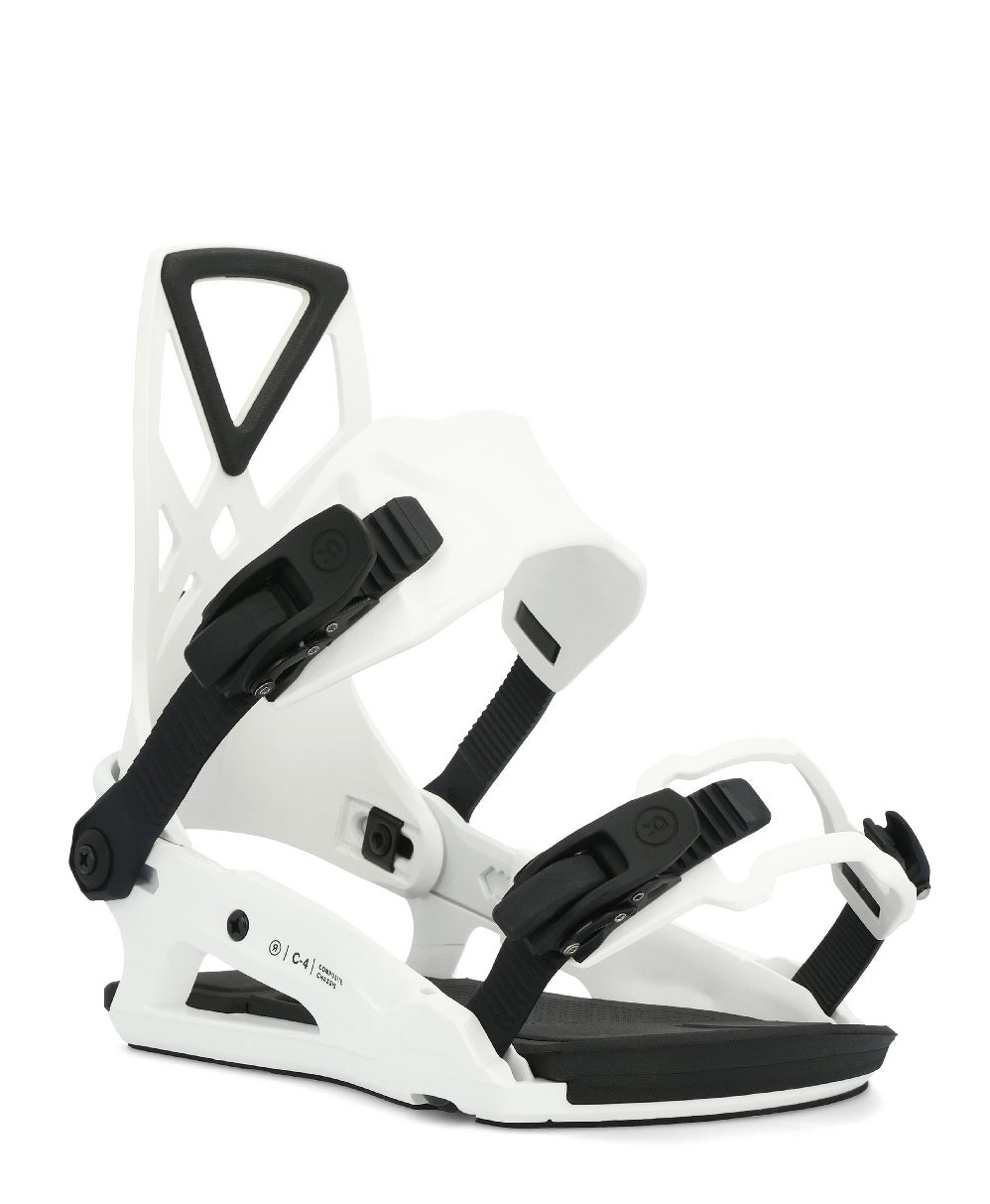 Ride C4 Snowboard Bindings 2025 White Black Medium
