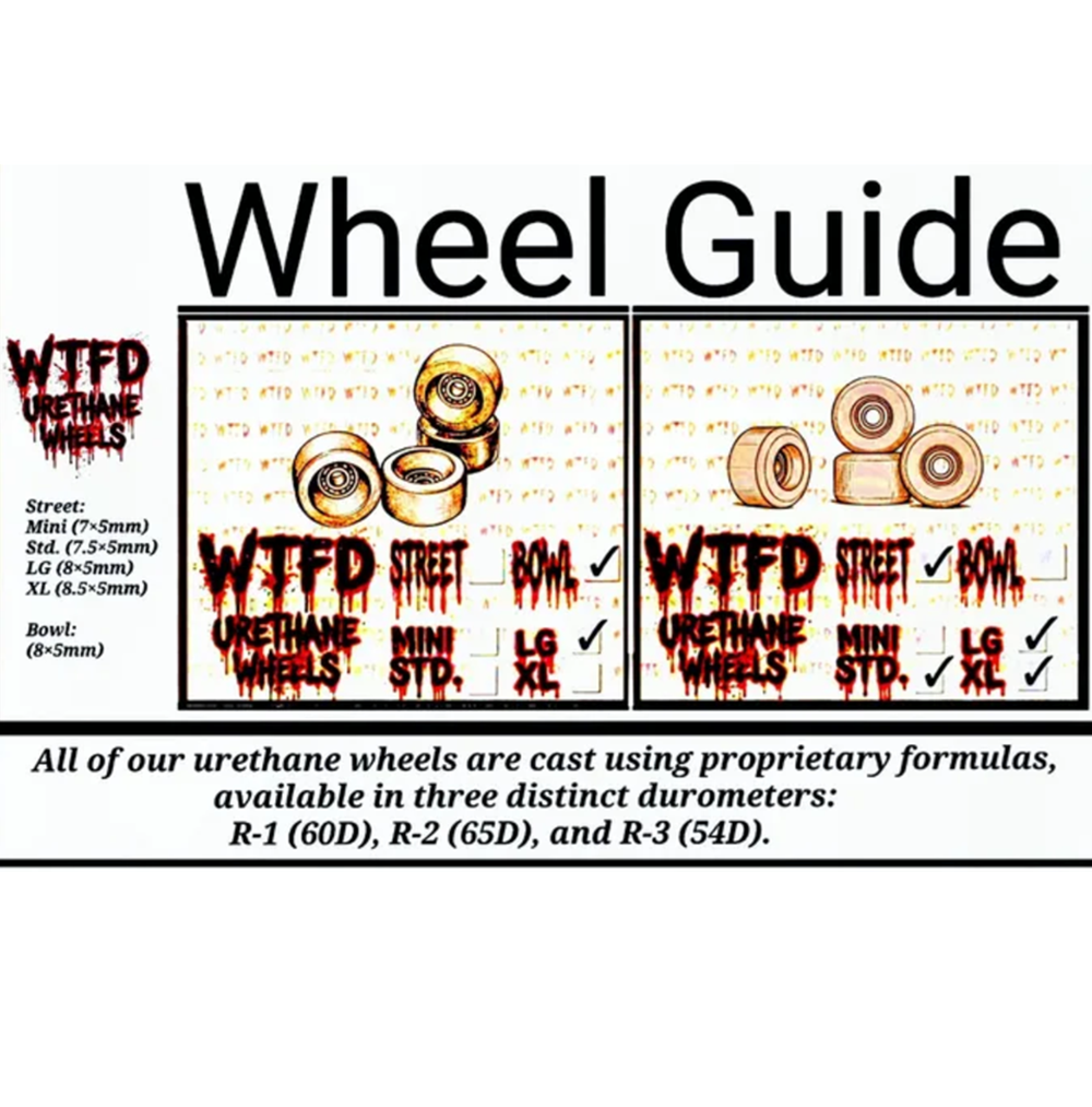 WTFD R1 Street Fingerboard Wheels Tan XL 8.5mx5m 60d