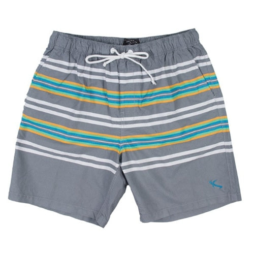 Lost Whipper Elastic Drawstring Mens Boardshorts Trunks Grey - Medium