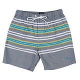 Lost Whipper Elastic Drawstring Mens Boardshorts Trunks Grey - Medium