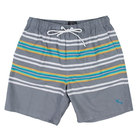 Lost Whipper Elastic Drawstring Mens Boardshorts Trunks Grey - Medium