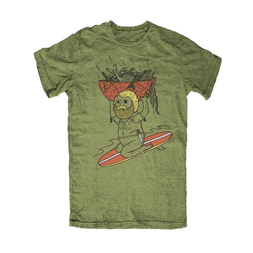 Roark Seafood Stew Tshirt Hthr Green - Small