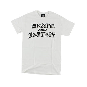 Thrasher Skate and Destroy SS Tshirt White