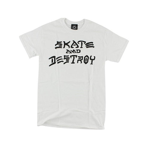Thrasher Skate and Destroy SS Tshirt White - Medium