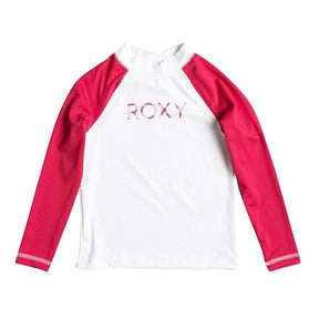 Roxy Sail Away Kids LS Rash Guard White Purple