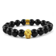 Gold Gods Pharoah Bead Bracelet Gloss Black Gold