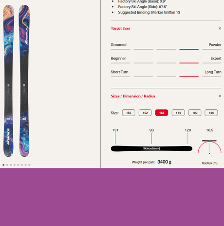 Nordica Unleashed 98ca Skis Blue 168