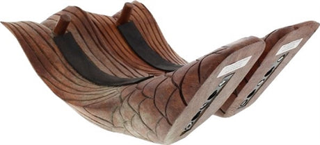 Beatnik Mermaid Tail Surfboard Wall Rack Wood Large