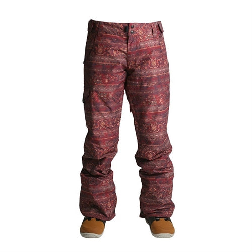 Ride Roxhill Womens Snow Pants Magic Carpet Print Red