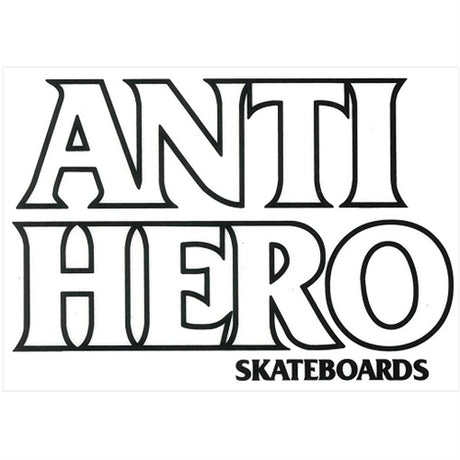 Anti Hero BlackHero Stacked Decal Sticker Black White 6inch