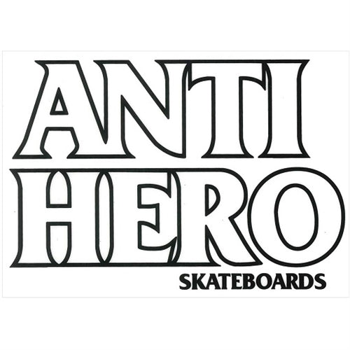 Anti Hero BlackHero Stacked Decal Sticker Black White 6inch