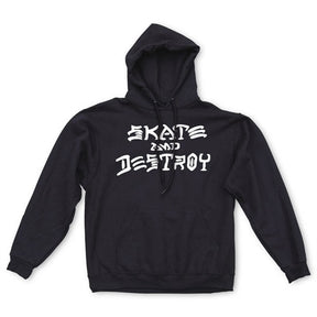 Thrasher Skate and Destroy Hoody Black White S
