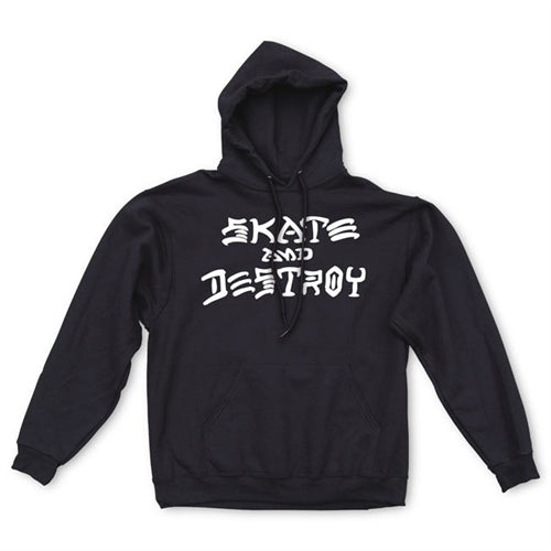 Thrasher Skate and Destroy Hoody Black White S