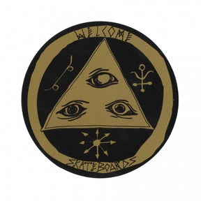 Welcome Talisman Logo Circle Black Gold 3"