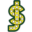 Shake Junt SJ Logo Sticker MINI Green Yellow 1inch