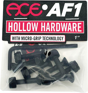 ACE 1" ALLEN HOLLOW W/GRIPPERS HARDWARE SET BLK