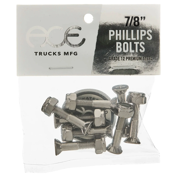 ACE 7/8" PHILLIPS HARDWARE SET SILVER