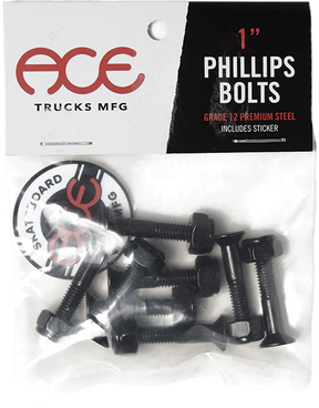 ACE 1" PHILLIPS HARDWARE SET BLACK