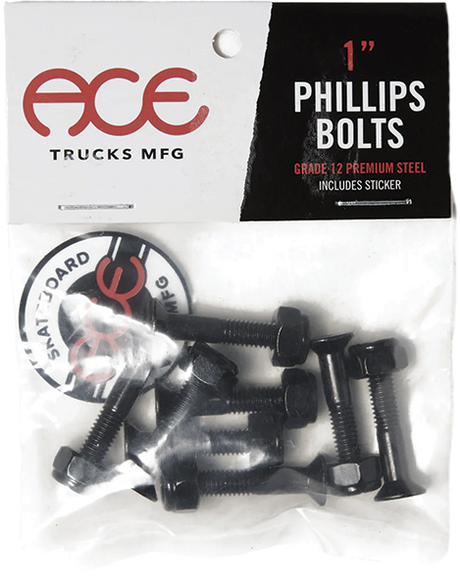 ACE 1" PHILLIPS HARDWARE SET BLACK