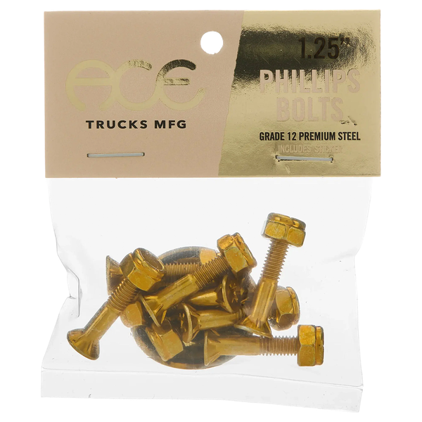 ACE 1.25" PHILLIPS HARDWARE SET GOLD