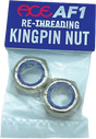 ACE RE-THREADING KINGPIN NUTS 2/PK SILVER