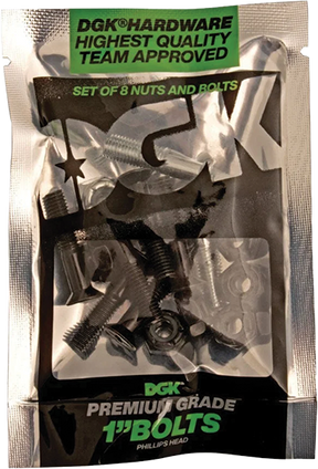 DGK PREMIUM HARDWARE SET 1" PHILLIPS ANODIZED/BLK