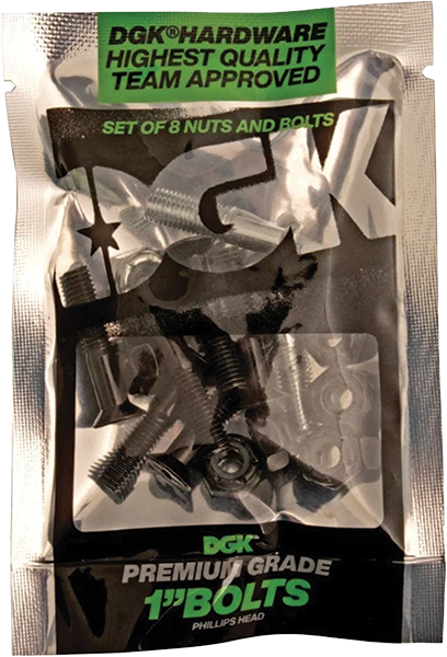 DGK PREMIUM HARDWARE SET 1" PHILLIPS ANODIZED/BLK