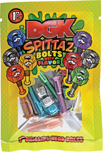 DGK SPITTAZ MULTI COLORED HARDWARE SET 1" PHILLIPS