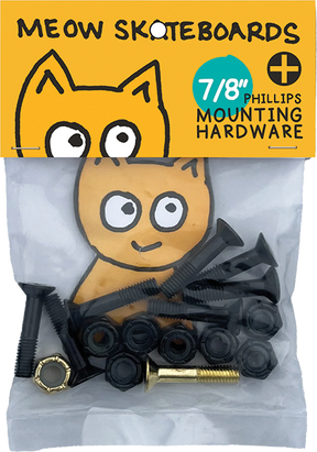 MEOW 7/8" PHILLIPS HARDWARE SET BLK/YEL