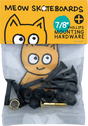 MEOW 7/8" PHILLIPS HARDWARE SET BLK/YEL