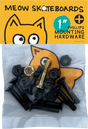 MEOW 1" PHILLIPS HARDWARE SET BLK/YEL