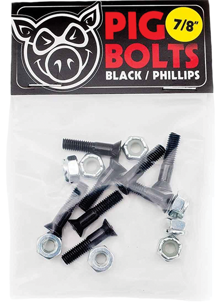 PIG BLACK PHILLPS HARDWARE SET 7/8" BLK/SIL