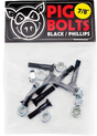 PIG BLACK PHILLPS HARDWARE SET 7/8" BLK/SIL