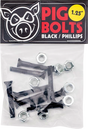 PIG BLACK PHILLPS HARDWARE SET 1.25" BLK/SIL