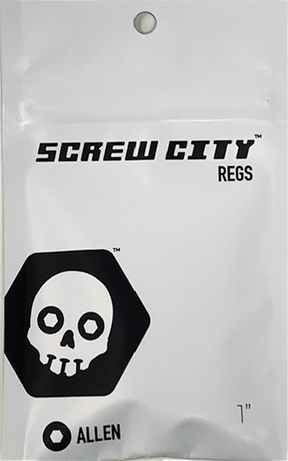 SCREW CITY REGS ALLEN HARDWARE SET 1" BLACK