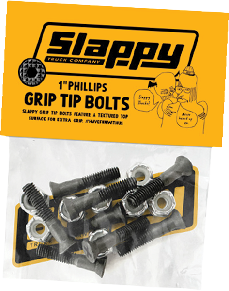 SLAPPY GRIP-TIP PHILLIPS BOLTS SET 1" BLACK