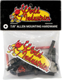 WORLD INDUSTRIES HARDWARE SET ALLEN 7/8" BLACK W/RED