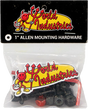 WORLD INDUSTRIES HARDWARE SET ALLEN 1" BLACK W/RED